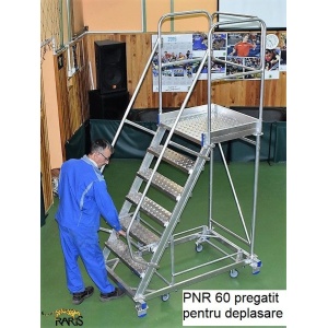 Platforma mobila RARIS, aluminiu, la 60°, cu sistem de ridicare coborare, Gmax=200 kg, tip PNR60 - Img 3