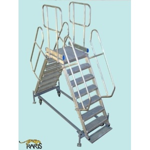 Platforma mobila RARIS, aluminiu, la 60°, Gmax = 200 kg, dubla - tip PN60D - Img 1