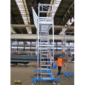 Platforma RARIS rabatabila, in consola, mobila, cu calare, din aluminiu si otel, tip PCMA - Img 2