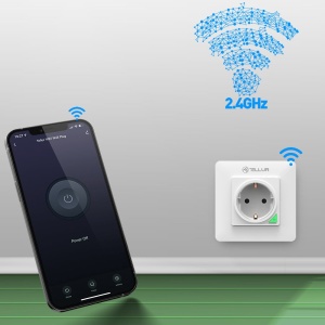 Priză de perete WiFi Tellur Smart, 3000W, 16A, alb - Img 3