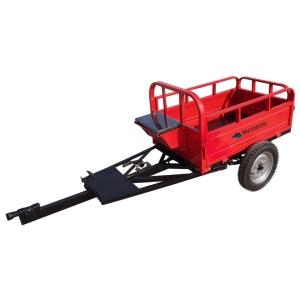 Remorca motocultor BISONTE Agro Garden BTA-500R capacitate 500 kg, dimensiuni 1.250 x 800 x 500 mm - Img 1