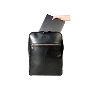 Rucsac din piele laptop 14" Exactive Exacompta 17637E, negru - Img 2