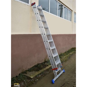 Scara aluminiu RARIS cu doua tronsoane, culisanta, trepte late de 80 mm, tip 2NLC - Img 3