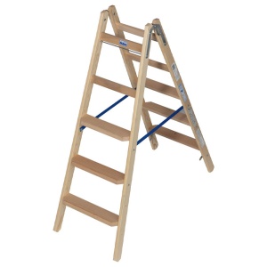 Scara de lemn cu trepte late, 2x5 trepte - Img 1