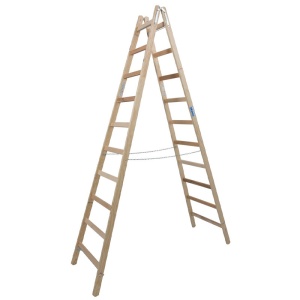 Scara de lemn dubla cu trepte pe ambele parti, 2x10 trepte - Img 7