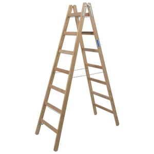 Scara de lemn dubla cu trepte pe ambele parti, 2x7 trepte - Img 7