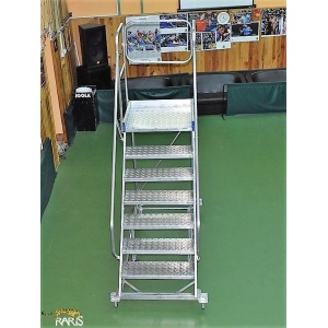Scara mobila cu platforma, din aluminiu, la 45 grade, cu maneta, produs RARIS - tip SPLR 45 - Img 7