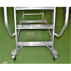 Scara mobila cu platforma, din aluminiu, la 70 grade, roti cu frana, produs RARIS - tip SPL70 - Img 6