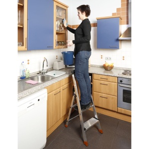 Scara Monto "Sepuro" dubla cu trepte pe o parte, 2 trepte - Img 3