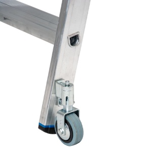 Scara pentru rafturi cu mecanism de rulare superior pentru sina din teava tubulara, 11 trepte, inaltime maxima de lucru 3.85m - Img 5