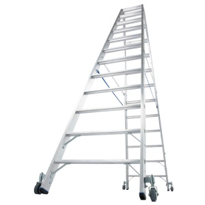 Scara Stabilo dubla 2x12 trepte, cu roti - Img 2