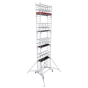 Schela Protec 0,6 x 2m, aluminiu, inaltime lucru 10.3m, inaltime schela 9.45m, inaltime platforma 8.3m (0+1+4+(3*3)+(4*Stabilizatoare)) - Img 3
