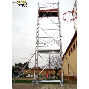 Schele , profesionale, mobile, din aluminiu, cu suprafata podina 1,6x0,7m, Hlucrumax: 4,3-14,3m, tip U1,6 - Img 6