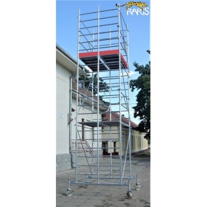 Schele RARIS, profesionale, mobile, din aluminiu, cu suprafata podina 1,6x1,4 m, Hlucrumax: 4,3-14,3 m, tip W1,6 - Img 7