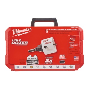 Set 17 buc carote MILWAUKEE Hole Dozer™ [ 13 x carote: ⌀ 20, 22, 25, 32, 40, 44, 51, 57, 64, 65, 67, 68, 76 mm. Tijă prindere ⌀ 14 - 30 mm (49567010). Tijă prindere ⌀ 32 - 152 mm (49569100). 2 x burghie de centrare. Cheie imbus ⅛″ ] - Img 7