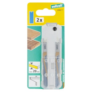 Set 2 panze pentru fierastrau pendular Wolfcraft 2305000, prindere in U, pentru lemn / plastic, adancime taiere 20 mm - Img 2