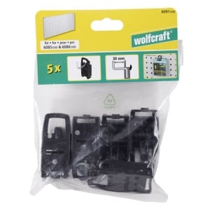 Set 5 buc carlige simple pentru peretele cu orificii 30 mm Wolfcraft 6091000 - Img 3