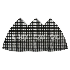 Set 5 foi abrazive adezive delta Wolfcraft 8469000, Gr. 80, 120, 220, 95 mm - Img 1