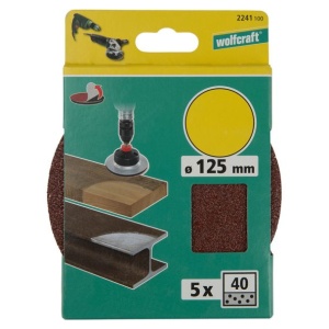 Set 5 foi abrazive Easy fix Wolfcraft 2241100, Gr. 40, D 125 mm - Img 2