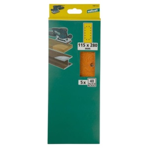 Set 5 foi abrazive Wolfcraft 1981000, pentru lemn si metale, Gr. A40, 115x280 mm - Img 2