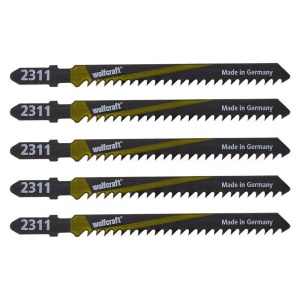 Set 5 panze pentru fierastrau pendular Wolfcraft 2361000, prindere in T, pentru lemn, adancime taiere 50 mm - Img 1
