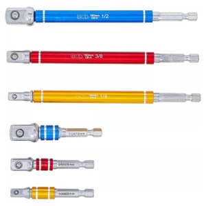 Set 6 adaptoare BGS pentru masini de gaurit/insurubat, 75 - 150mm - Img 2