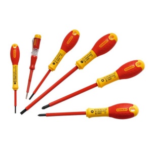 Set 6 surubelnite izolate Stanley Fatmax 0-65-443, 1000 V, drepte, PH, tester tensiune - Img 1