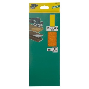 Set 8 foi abrazive Wolfcraft 2056000, pentru lemn si metale, Gr. A40, 115x280 mm - Img 2