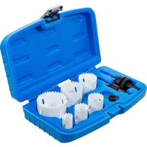 Set 8 piese carote bimetal BGS Ø 22 - 65 mm - Img 1