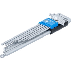 Set 9 chei Torx extra lungi tip "L" cu cap sferic, T10 -T50