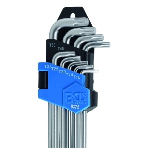 Set 9 chei Torx lungi tip L, extra lungi, T10 - T50, cromate - Img 6