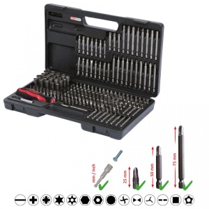 Set biti KS TOOLS, prindere 1/4", 208 piese - Img 2