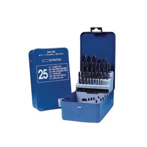 Set burghie DIN 338, laminate, HSS, DIM 1.0 - 13.0 mm x 0.5 mm / 25 PIESE