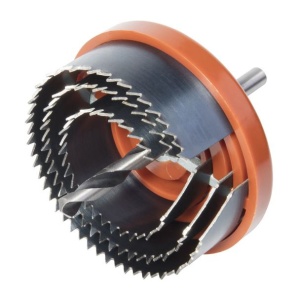 Set carote standard Wolfcraft 2169000, cu 3 carote cu diametre multiple: 40, 54, 65 mm, adancime de taiere 18 mm, tija cilindrica cu diametrul de 6 mm - Img 2