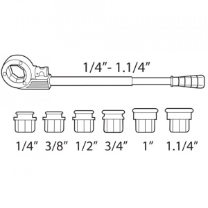Set clupa de filetat COMPACT 600 BSPT-D 1/2"-1 1/4" - Img 2