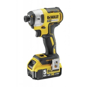Set combo 2 scule DeWalt DCK266P2 18 V: masina de gaurit cu percutie, DCD796, masina de insurubat cu impact DCF887, 2 acumulatori 18 V 5 Ah, incarcator, valiza transport - Img 3