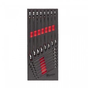 Set inserție spumă 15 chei fixe combinate Milwaukee MAX BITE™ [ 8, 9, 10, 11, 12, 13, 14, 15, 16, 17, 18, 19, 20, 21, 22 mm ]