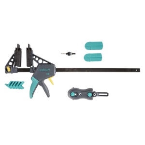 Set montare terasa Wolfcraft 6988000, menghina, adaptor pentru gaurire, burghiu, zencuitor, opritor adancime, 5 distantiere - Img 1