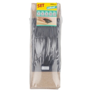 Set slefuire Wolfcraft 2898000, slefuitor din plastic 130x70x32 mm + 50 benzi de slefuire - Img 5