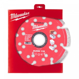 Speedcross AUDD Milwaukee, asfalt, beton moale, materiale constructii (Diametru interior disc (mm): 22.23, Tip: AUDD 115, Diametru disc (mm): 115, Înălțime segment (mm): 10) - Img 2