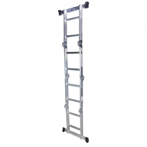 STR402 Scara multifunctionala din aluminiu 4 segmente x 2 trepte, 2.5m - Img 2