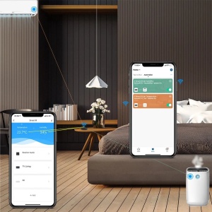 Telecomandă WiFi IR Tellur Smart, senzor temperatură și umiditate, USB C, Negru - Img 5