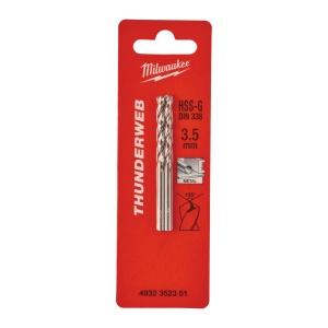 THUNDERWEB - Burghie metal HSS Ground - DIN338 Milwaukee Ø 3.5x39x70 mm - blister 2 buc - Img 2