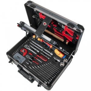 Troler cu scule universale, 1/4" + 1/2", 130 piese - Img 4