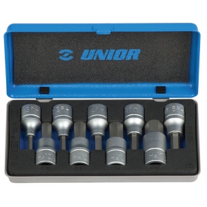 Trusa 9 capete chei tubulare cu profil hexagonal 1/2" in cutie metalica, 5-17 MM