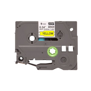 Tub termocontractabil compatibil Brother HSe-621 9mmx1.5 m negru galben