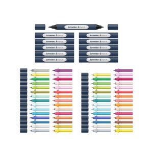 Twinmarker Schneider Paint-It 040 brush + round complete set 72 buc ass - Img 3