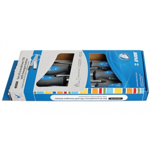 600CS5TBI Set surubelnite mecanice cu hexagon maner trimaterial TBI, cromate / 5 piese - 614007