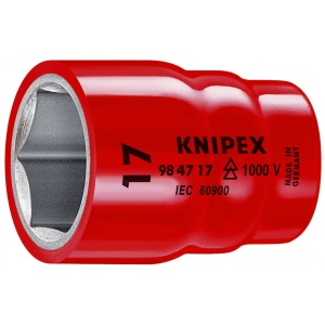 Adaos hexagonal pentru chei tubulare, pentru șuruburi cu cap hexagonal cu element rectangular interior Knipex de 1/2" 54 mm