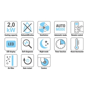 Aparat de aer conditionat portabil Trotec, tip PAC2100X, 2 kW, 319 m³/h - Img 14
